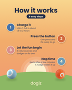 How the dogiz automatic interactive dog ball works